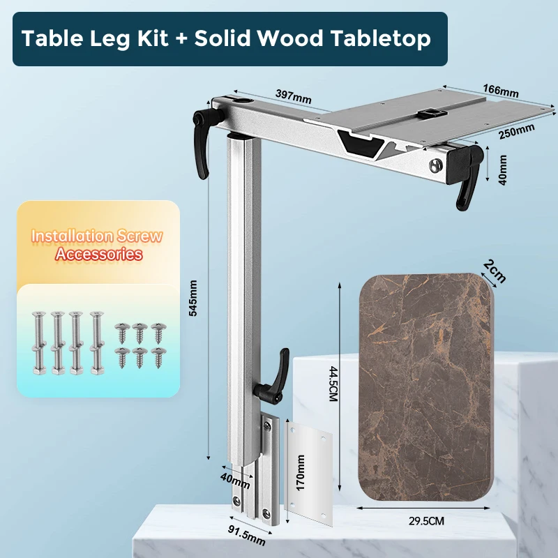 RV Activity Table Leg Rotating Hidden Bracket Pull-out Business B-type Car Rear Seat Detachable Modified Table Legs