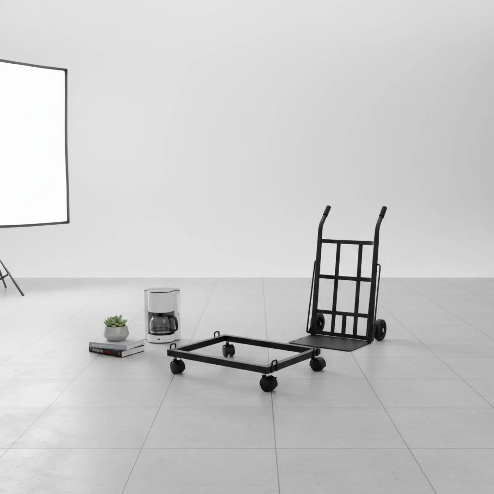 Rectangular Moving Transport Trolley Versatile Sturdy Duty Appliance Mover Metal Piano Mover Effortless Rolling Casters
