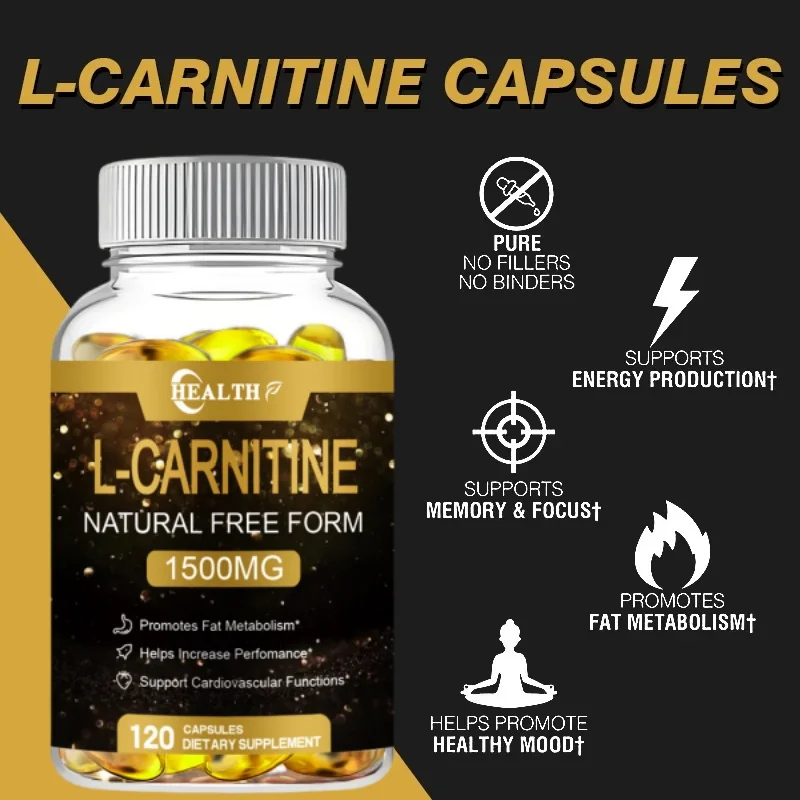 L-Carnitine 1,500 mg High Potency Supports Natural Energy Production, Sports Nutrition, Supports Memory/Focus