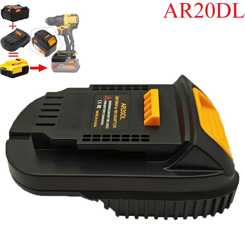 

Power Tool Accessories Battery Adapter AR20DL for Ridgid/AEG 18V Battery Compatible for Dewalt 18V/20V Li-ion Battery Power Tool