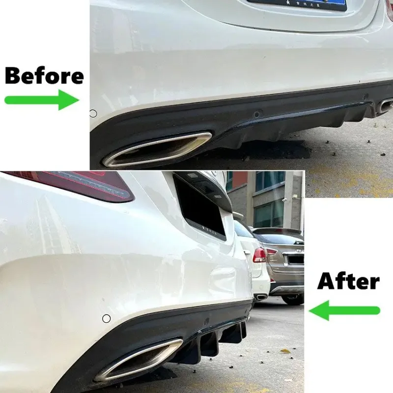 

1 шт., диффузор заднего бампера, разделители губ, спойлер, защита заднего бампера для Mercedes-Benz C-Class W205 C200 C260 AMG Line 2019-2021