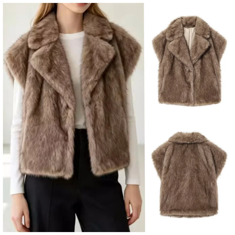 Guobioziy 2026 Women's New Limited Edition Faux Fur Effect Backpack Fashionable and Versatile Elegant and Stylish