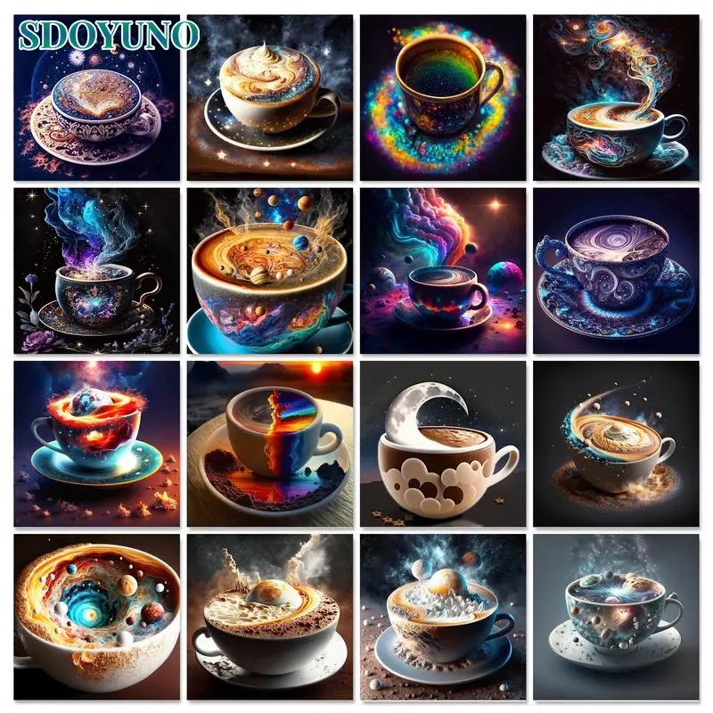 

SDOYUNO Coloring By Numbers For Beginner Coffee Wall Art Picture By Numbers Drawing On Canvas Painting Numbers For Diy Gift