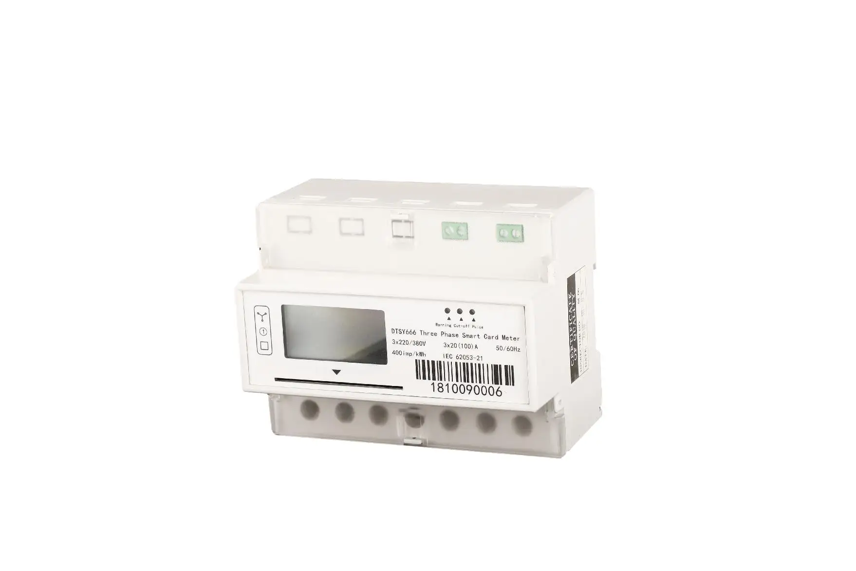 Directly Supplied Manufacturer Smart Prepaid IC Card Three-Phase Electricity Meter LCD Display RS485 DIN Rail Energy Meter