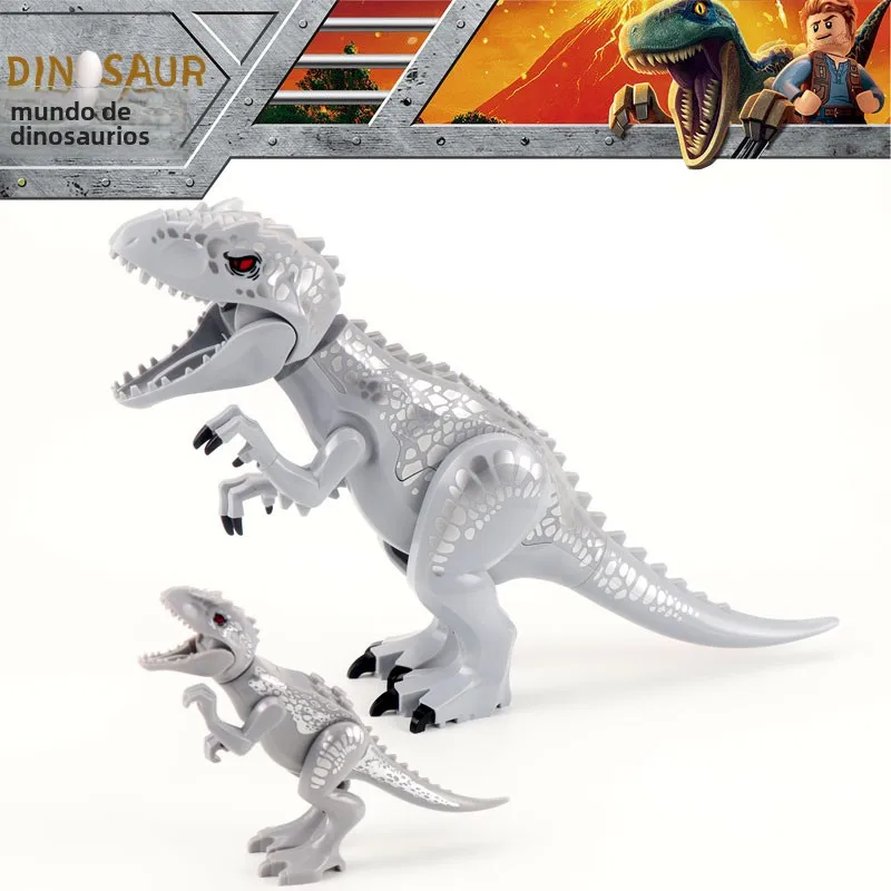 Bloques de Construcción de Dinosaurios Tyrannosaurus Rex, Rompecabezas de Espinosaurio, Juguetes del Mundo Jurásico, Stegosau...