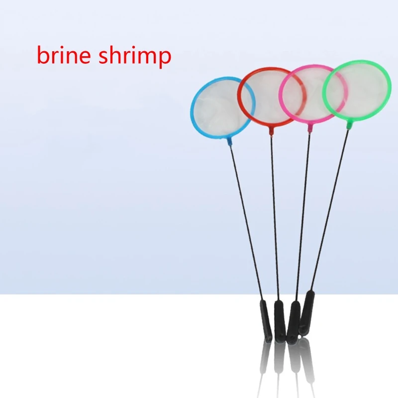 Aquarium Fishing Net 3 Inch Fine Mesh Small Skimmer Catching Cleaning Net with Long Handle for Mini Fish