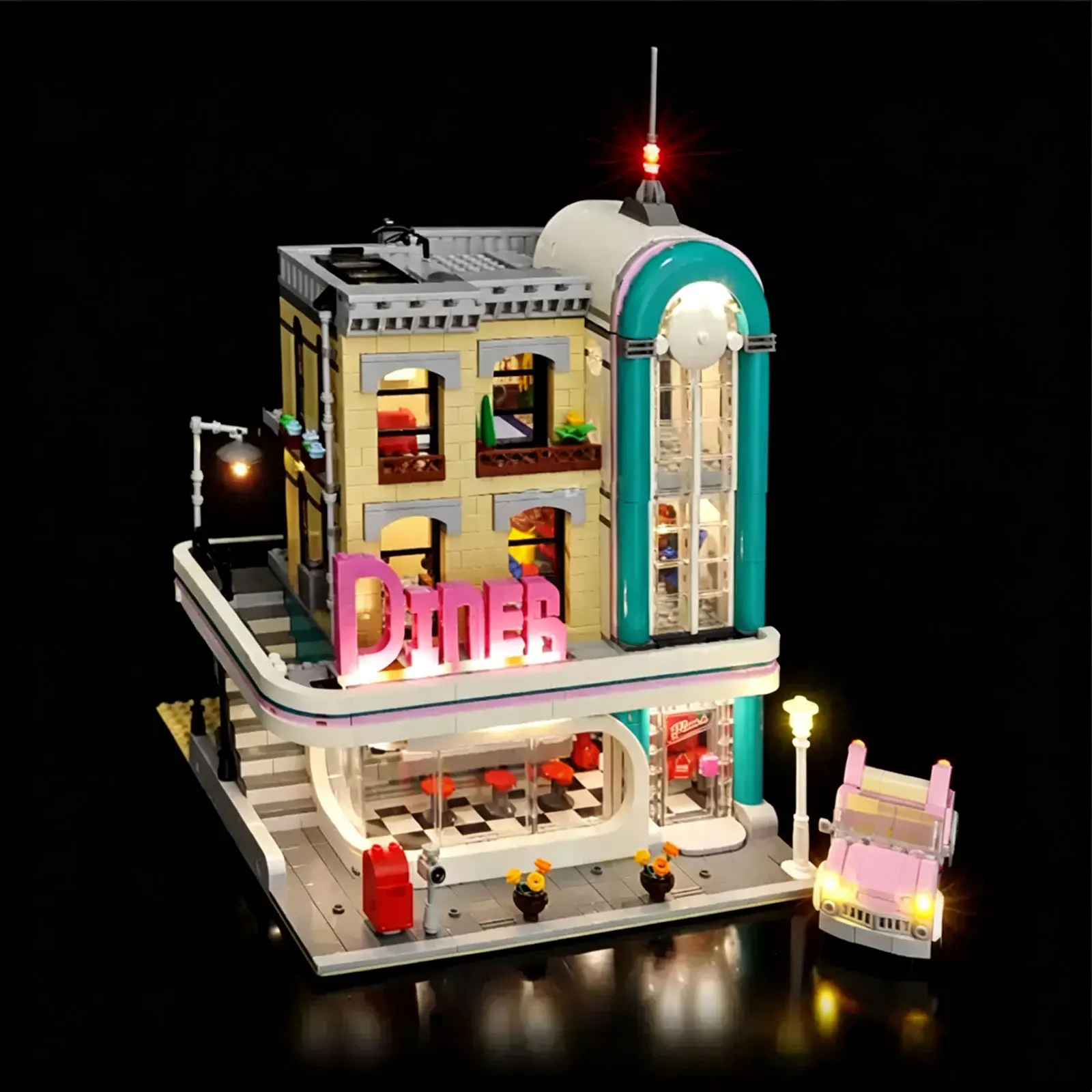 LYBMTWF LED Lighting Kit Compatible with Lego 10260 Nostalgic Restaurant Building Blocks (NOT Include The Model Bricks)