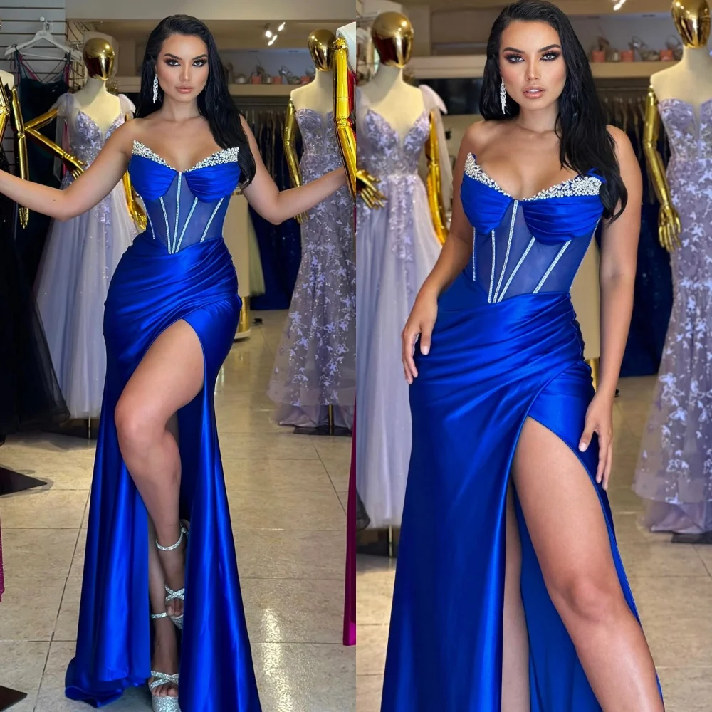 

Prom Yipeisha Sexy Sweetheart Mermaid Evening Dresses Rhinestone Satin Вечернее Платье Женское Выпускное Vestido Largo