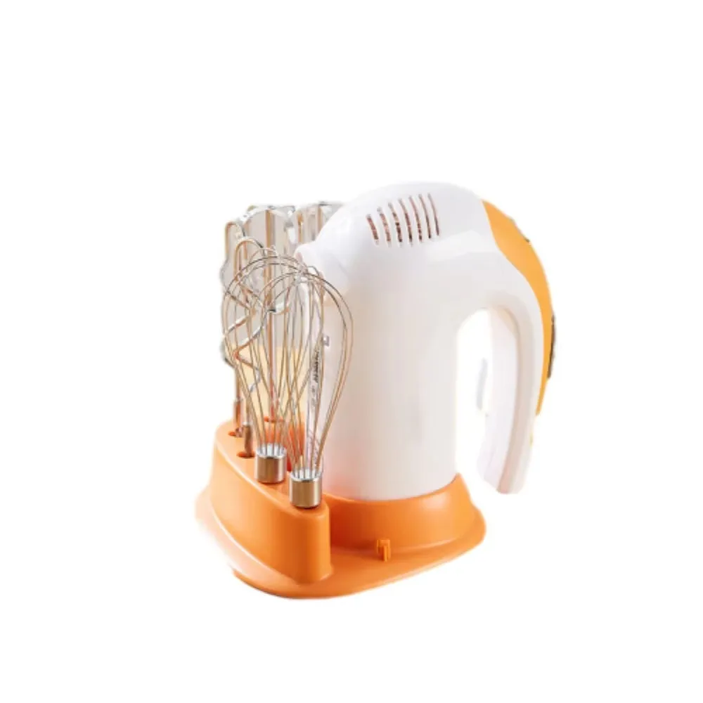 Five Speeds Electric Stainless Steel Hand Mixer with Dough Hook and Egg Beater for Home Use