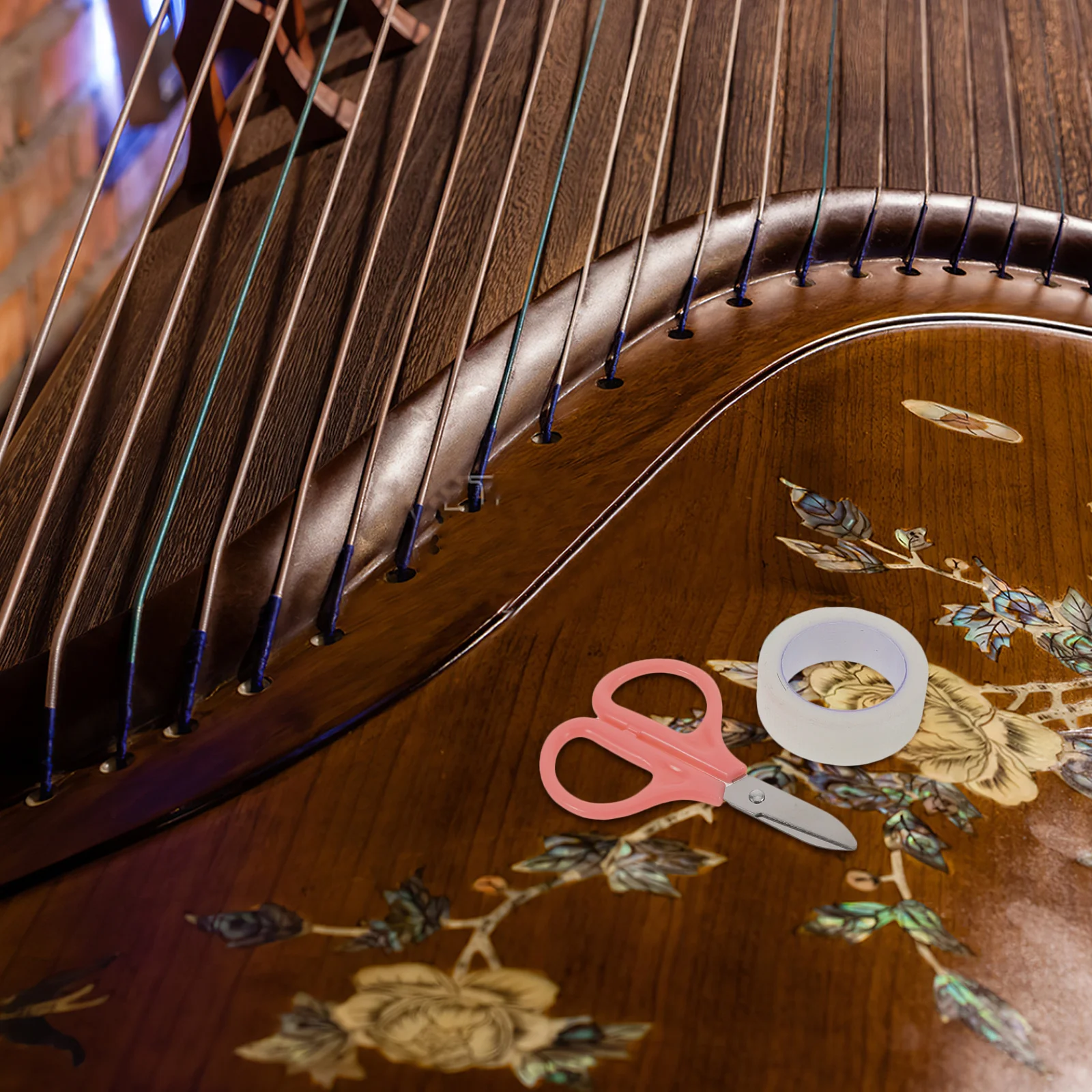 

5Pcs Guzheng Nail Tape Breathable Soft Adhesive Finger Guard Wrap for Professional Performance Practice Chinese Zither Guitar