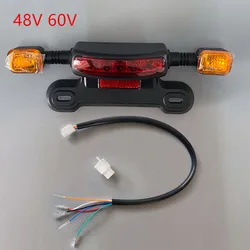 12V Electrical Motorbike Tail Light 48V 60V 3 In1 Led Ebike Rear light Electric Scooter rear light brake light and turn signal