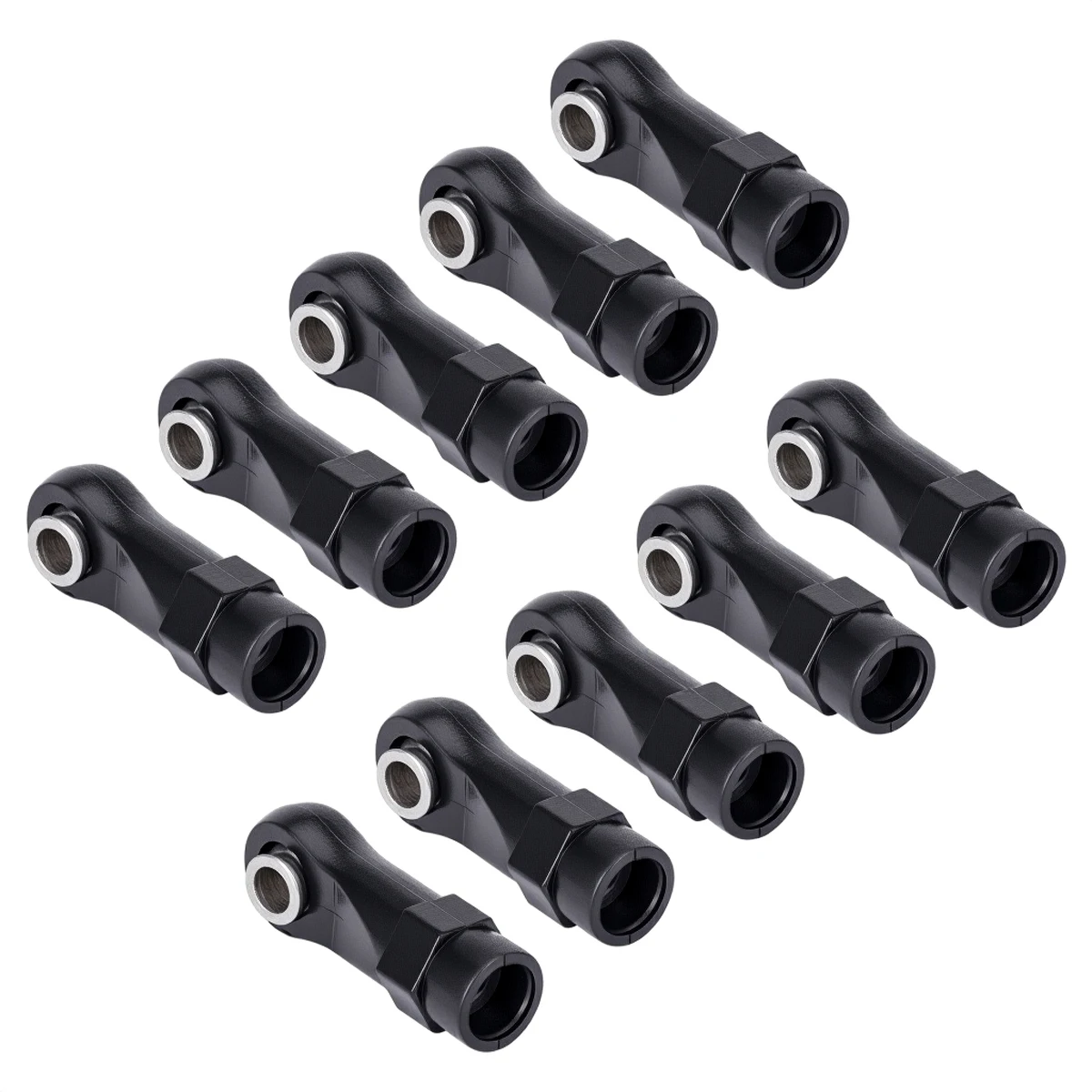 10PCS M3 / M4 Rod Ends Heads Plastic Straight Bent Link Linkage Balls Joint for SCX10 D90 TRX4 TRX6 Tamiya 1/10 RC Crawler Car