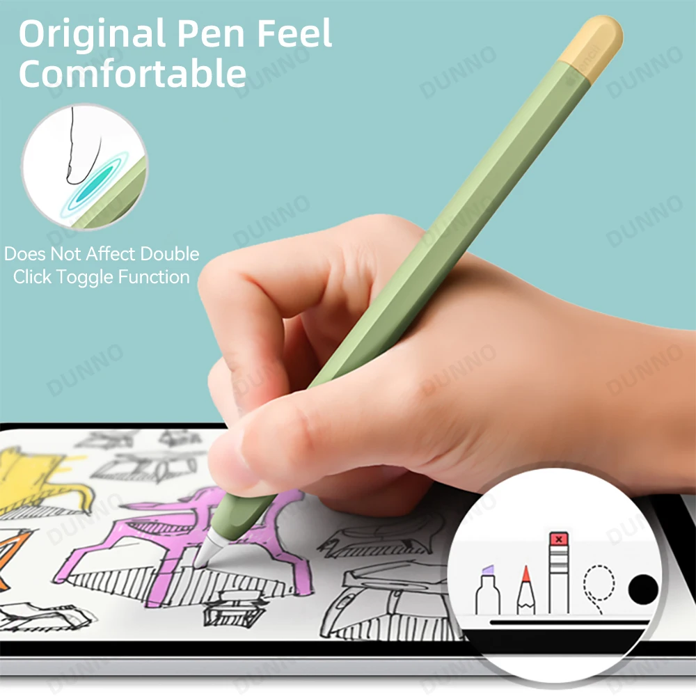 Astuccio per matite per Apple Pencil 1a 2a generazione per iPad Apple Pencil Stylus Pen Cover protettiva in Silicone morbido