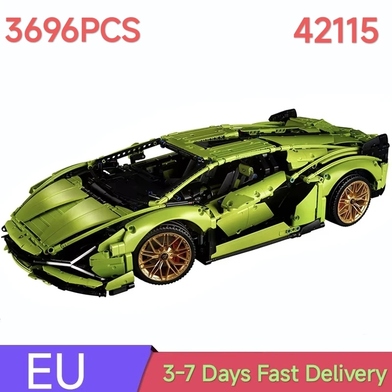 3696 pièces Super blocs de construction de voiture ensemble FKP37 modèle briques jouet pour adultes anniversaire cadeau de noël Compatible avec l'ensemble 42115