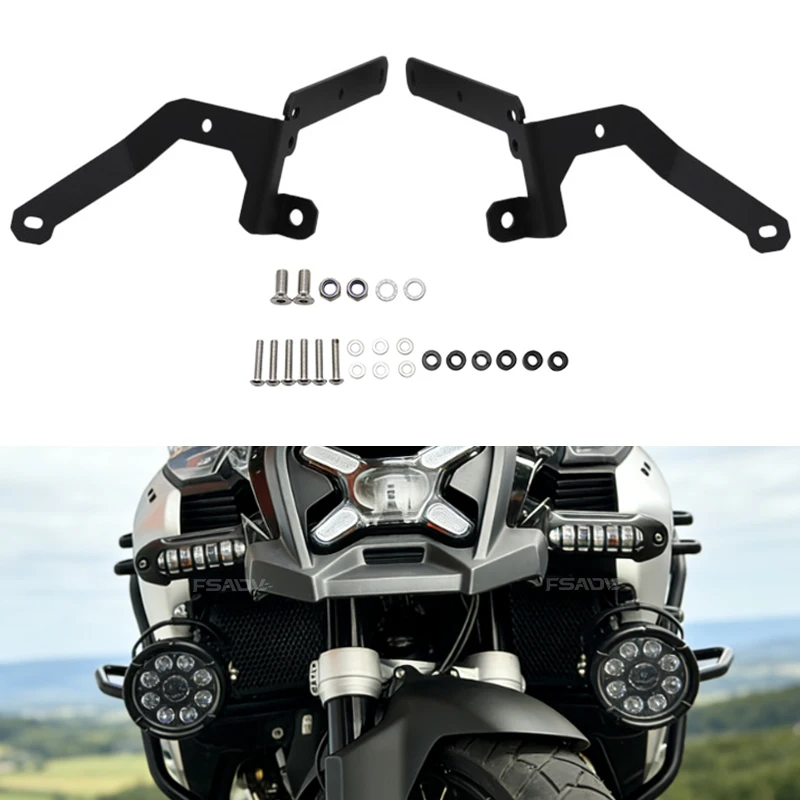 Fit For BMW R1300GS ADVENTURE Motorcycle Fog Lights Auxiliary Brackets Driving Lamp Spotlight Bracket R 1300 GS ADV 2024-2026