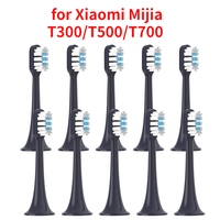 Replacement Brush Heads for Xiaomi Mijia T300/T500/T700 Sonic Electric Toothbrush Soft Bristle Nozzles with Caps Vacuum