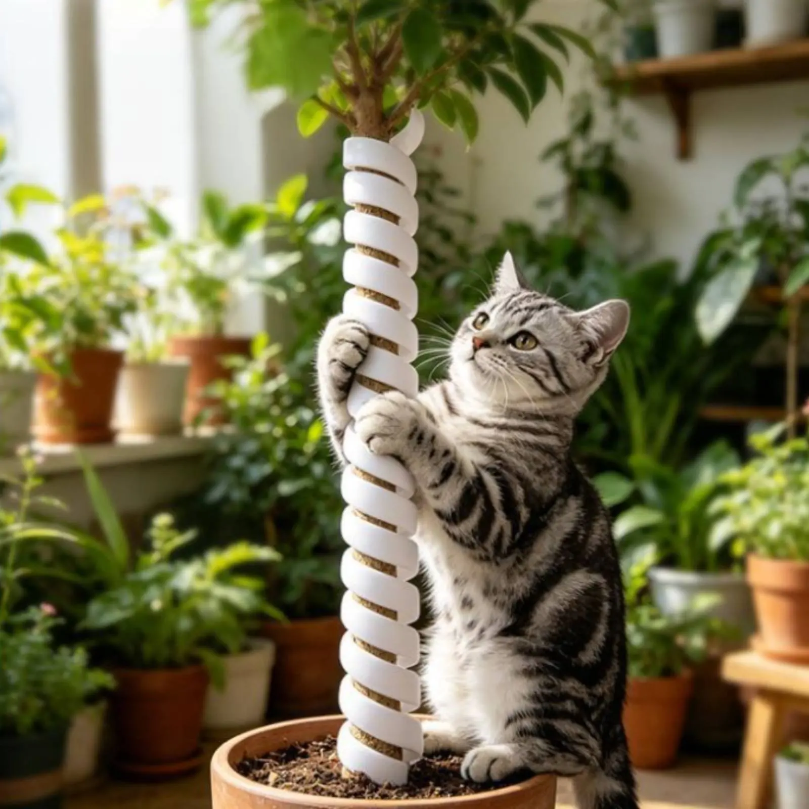 Spiral Leg Protector chewResistant Feline Scratch Guard Anti Scratch Leg Sleeve Flexible Pet Accessory Thickened