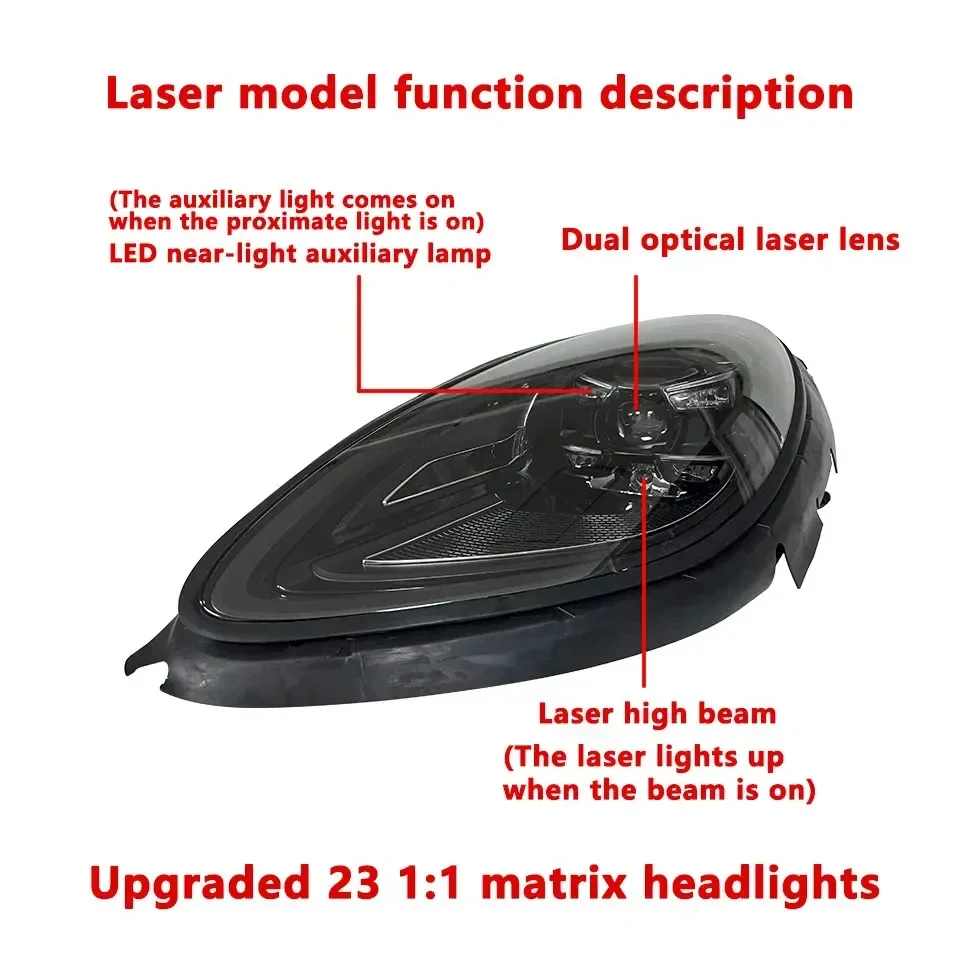 LED headlights for Porsche Macan 95B 2014-2020 Upgrade 2023 Matrix headlights with high quality plug and play