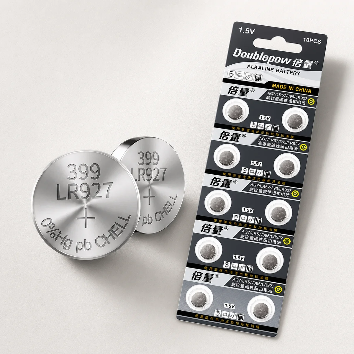 Alkaline Button Coin Cell Battery AG7 SR927SW LR927 395 395A 1.5V Replacement for Watch Car Key Calculator LR57