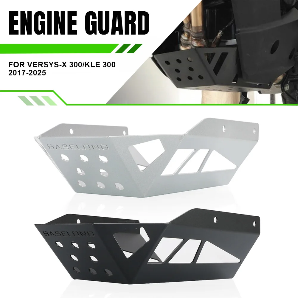 

Motorcycle Engine Cover Skid Plate Bash Frame Belly Pan Sump Guard For Kawasaki Versys-X 300/KLE 300 2017-2024 2025 VersysX 300