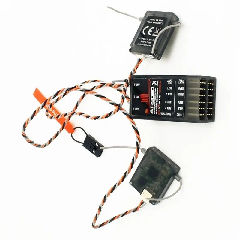 

AR9020 Receiver DSMX/XPlus 9 Channel Receiver with 2 satellites High Speed X-Plus Flight Log Telemetry compatiblerange