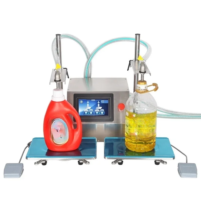 Liquid filling machine, double-head drip-proof numerical control full self-beverage dispensing machine