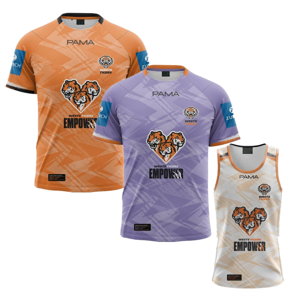 2025 WESTS TIGERS Training clothes rugby jersey Australia wests tigers rugby shirt vest