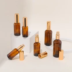 2Pcs 30/50/100ml Empty Fine Mist Glass Spray Bottle Refillable Liquid Containers with Cover For Travel Cleaning Solutions