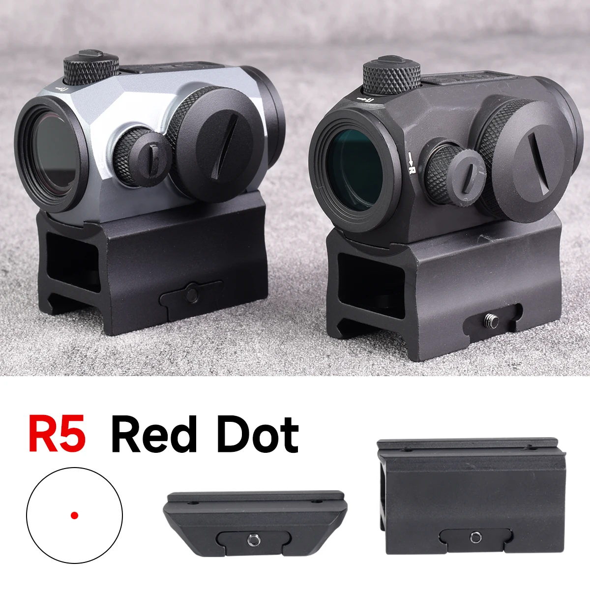 

Тактический прицел R5 Red Dot 1x20 мм для охоты, компактный, ударопрочный, водонепроницаемый, для планки 20 мм