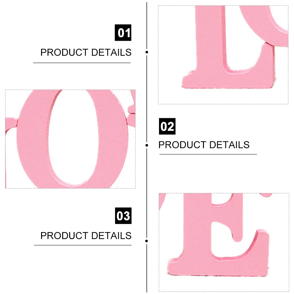 

Wooden Love Table Sign Romantic Valentine Day Table Centerpiece Decorations for Home Office Party Valentine Day Decorations