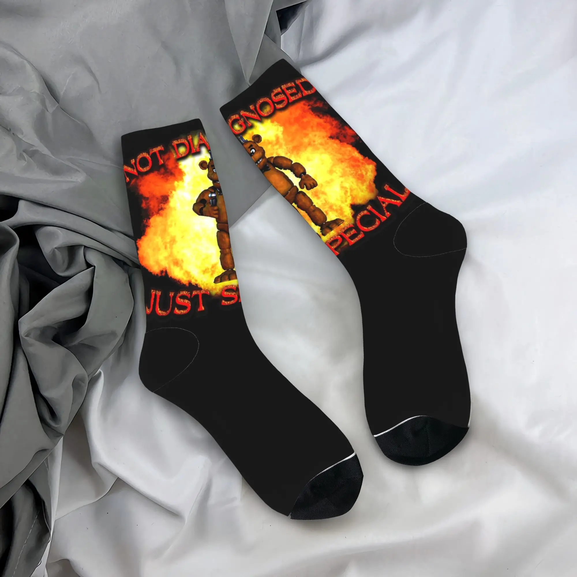 Freddy Five Bear Springtrap Five Nights At Freddy's Calcetines Medias de otoño Calcetines novedosos Diseño Calcetines antibacterianos al aire libre