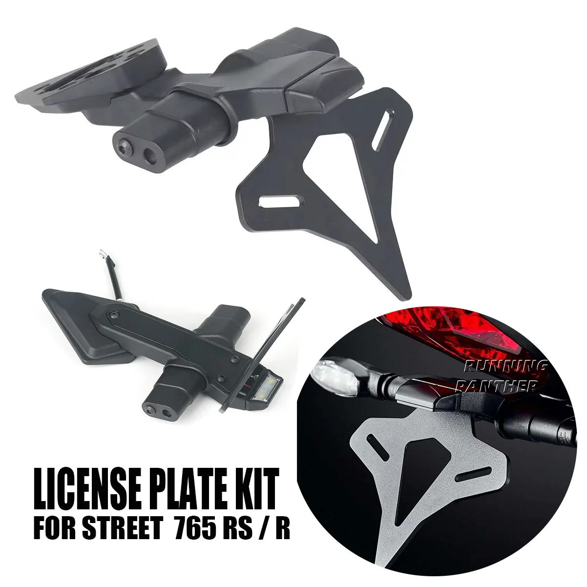 

NEW Motorcycle Rear Short Tail Stock Tidy License Plate Holder Tailstock Bracket Kit For Street 765RS 765R 765 RS 765 R