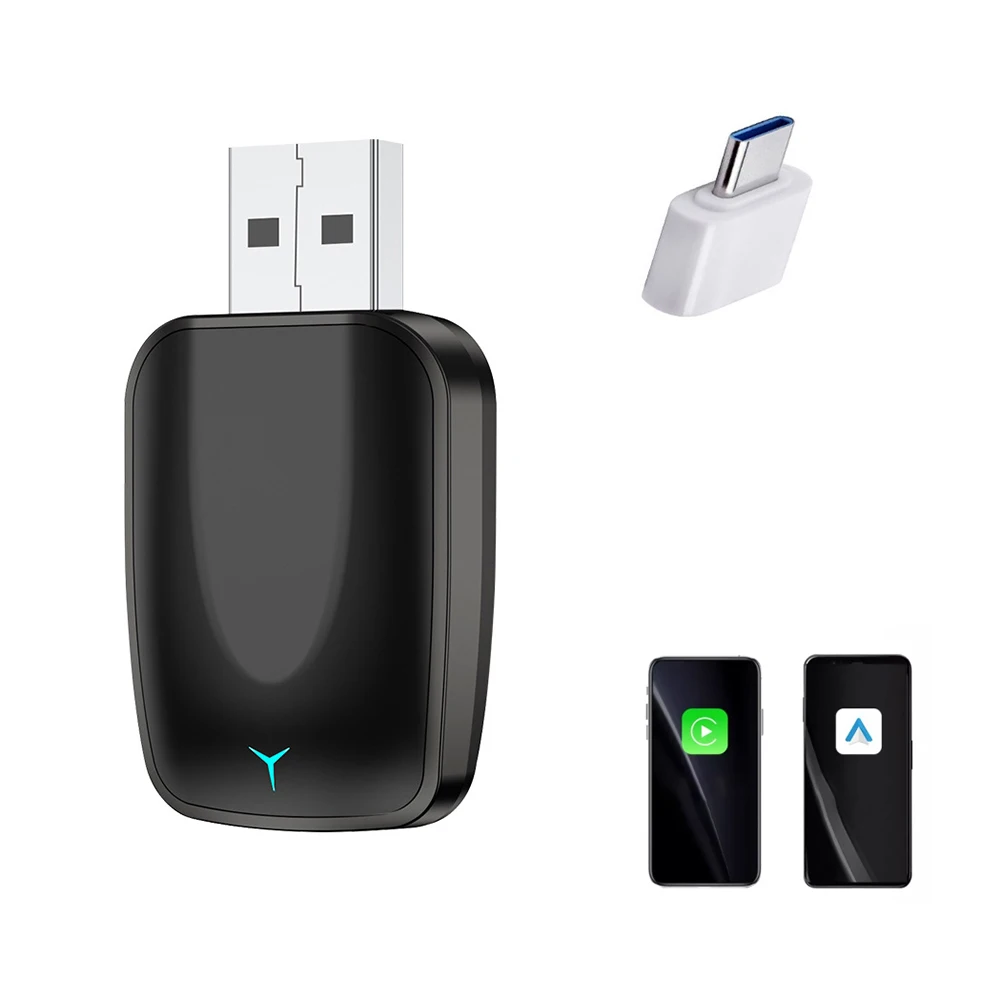 محول سيارة لاسلكي للملاحة داخل السيارة، محول سيارة أسود، سهل التركيب، أداء موثوق، واجهة USB