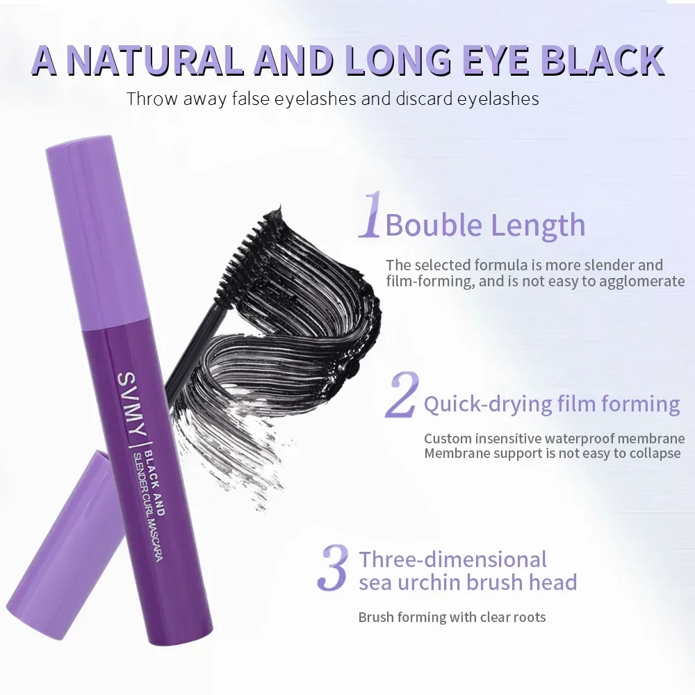 Waterdichte Mascara Langdurig Verlengt Wimpers Extensie Zwart 3d Zijde Vezel Extra Volume Vrouwelijke Mascara Make-Up Cosmetisch