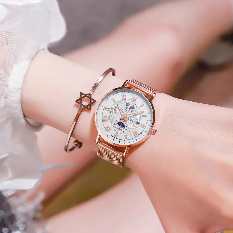 2025 Men Watch Fashion Top Luxury Sport Men's Wristwatch Waterproof Mesh belt Leather Date Quartz Watches Man clock reloj hombre