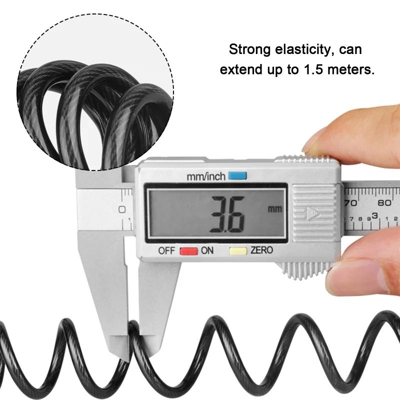 Cadeado de corrente com senha de 4 dígitos, durável, clássico, cabo de bloqueio portable, anti-roubo, peça de motor para bicicleta, motocicleta