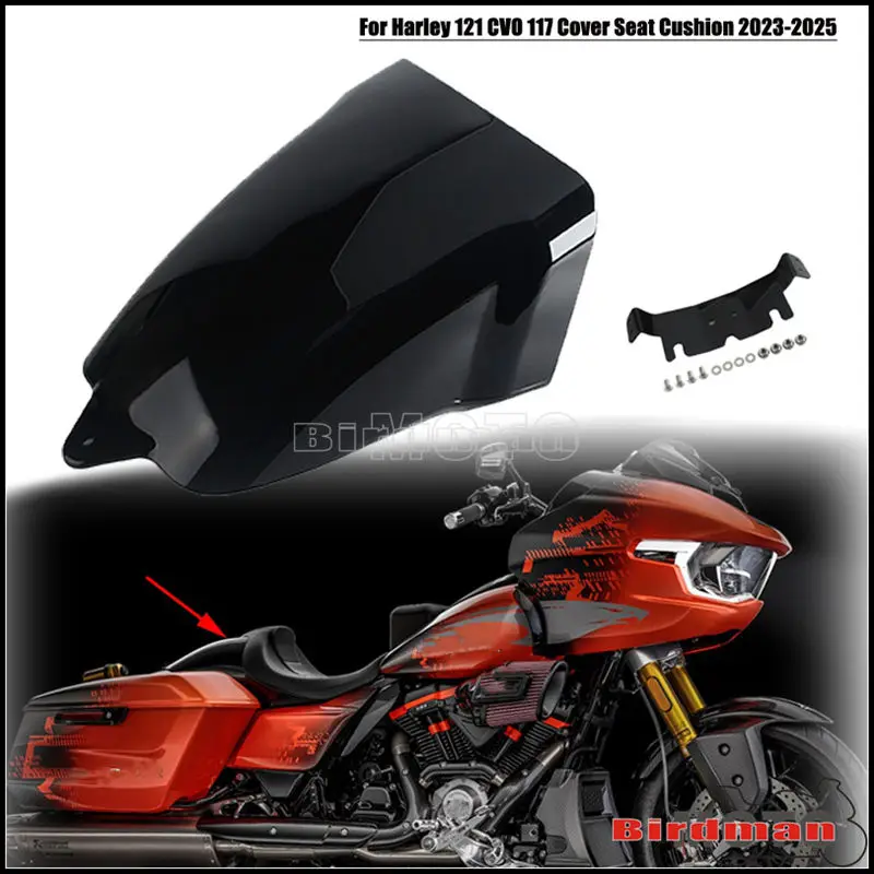 Motorcycle Rear Seat Bolster Bover ABS Passenger Seat Cowl Fairing Rear For Harley Touring Road Glide CVO 117 121 2023 2024 2025