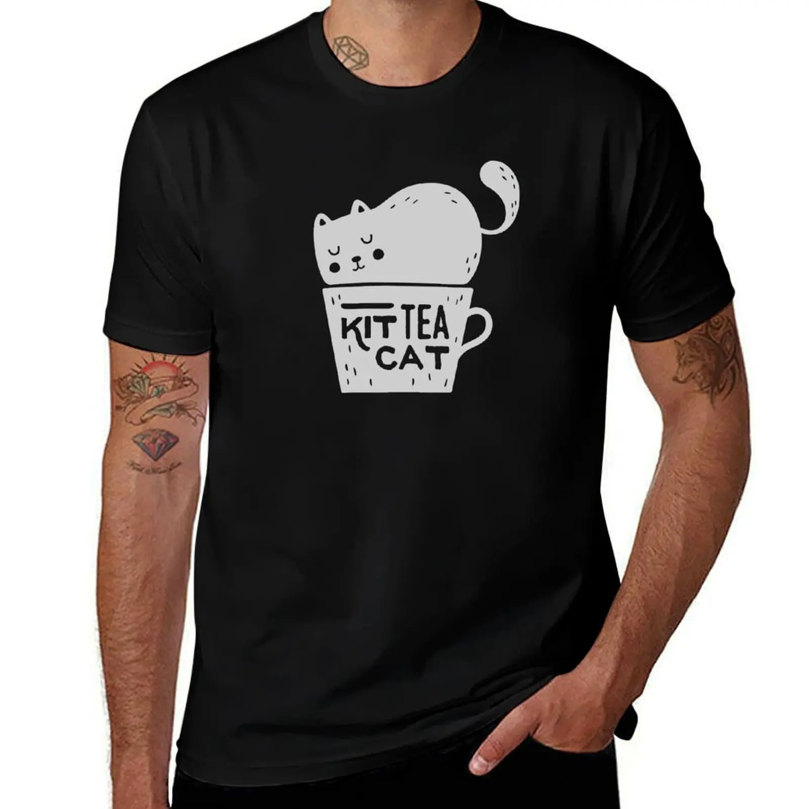 

Kit Tea Cat - Cats T-Shirt t shirts designer man t shirts for men casual T-Shirt