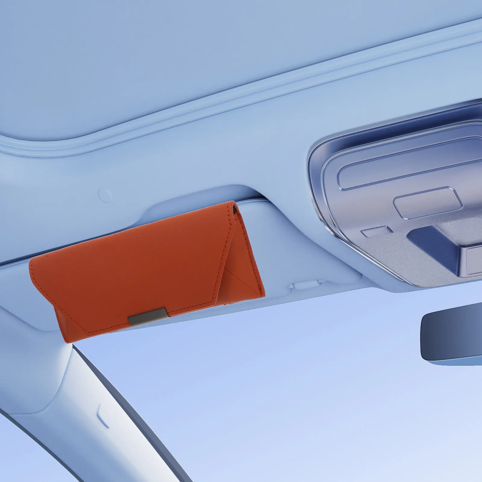 

Car Sunglass Holder PU Sun Visor Storage Organizer Eyeglass Case for Glasses Small Items Car Multifunctional
