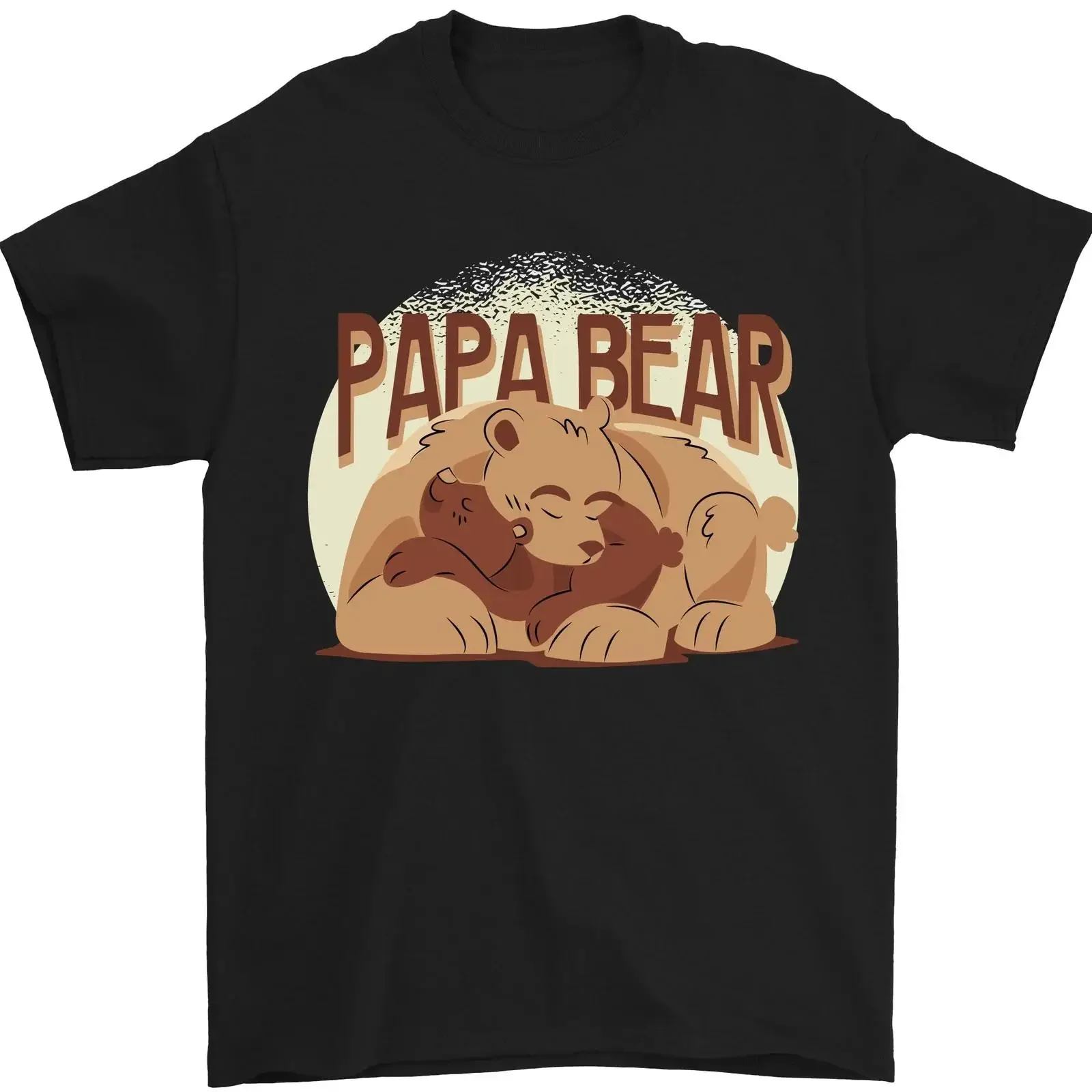 Papa Bear Funny Fathers Day Mens T Shirt 100 Cotton Image 1 of 4 vintage Washed Slightly Stylish Stretched fashion Soft