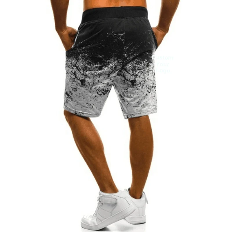 Summer Men's  Custom Your LogoWorkout Casual Joggers Outdoors Fitness Beach Short Pants Sport Beach Short