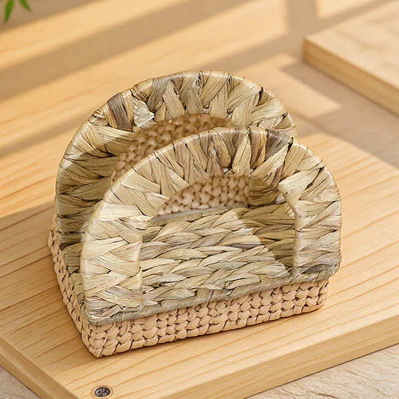 

Chic Woven Napkin Holder Stand Practical Tissue Storage for Kitchen Bar Cafe Dinner Party Use Napkin Holder Home Decor