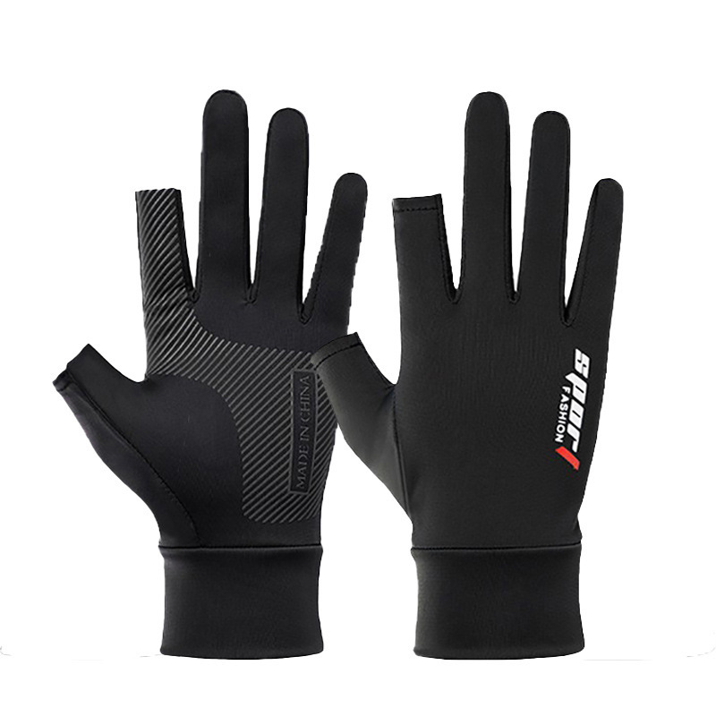 Summer Men Women Gloves Fishing Cycling Ice Silk Breathable Elastic Sun Protection Touchscreen Fitness Sports Driving Gloves