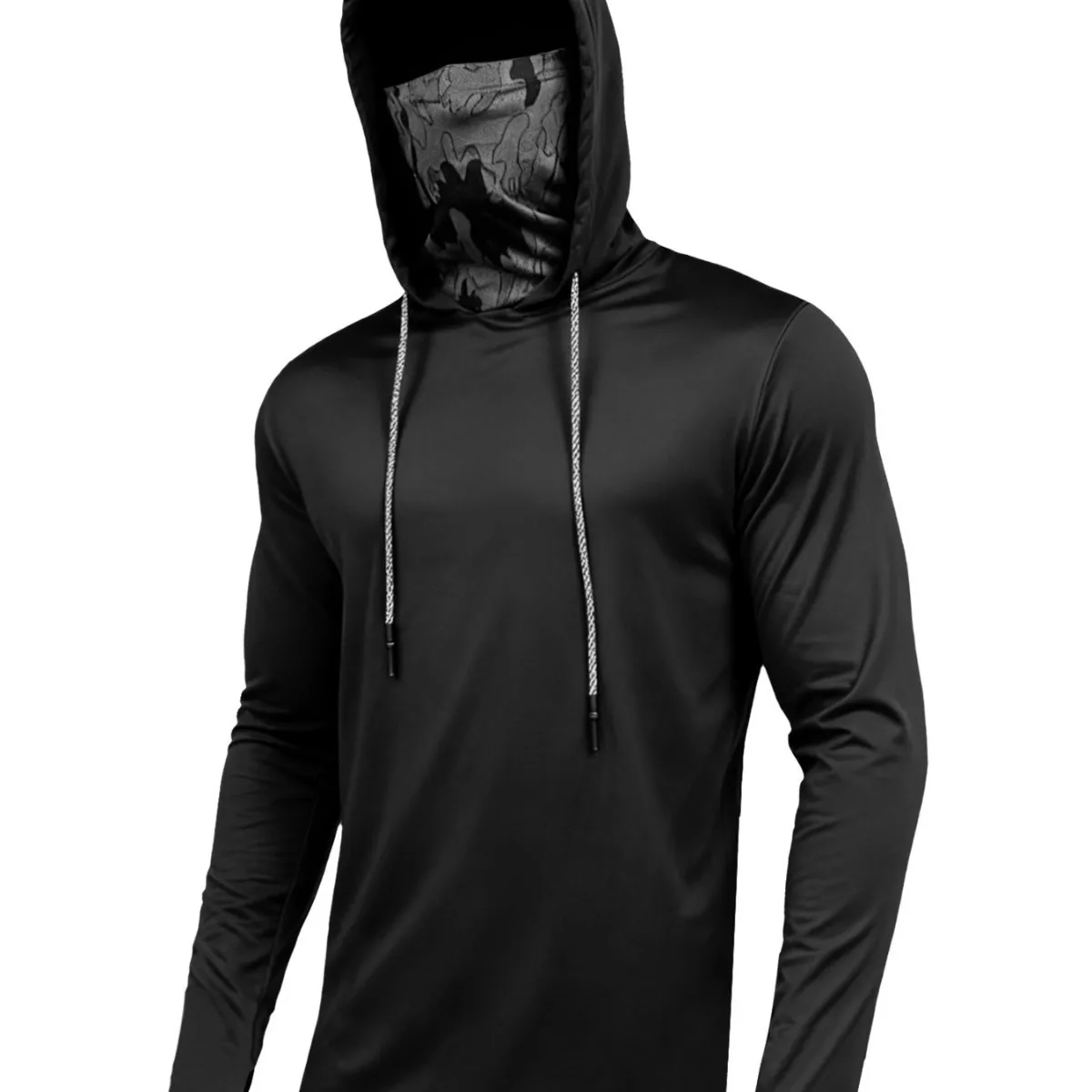Summer UPF50+ Mens T-Shirt Long Sleeve Hoodie Sun Running Quick Dry Shirts Sunscreen Fishing Ice Silk Performance Streetwear