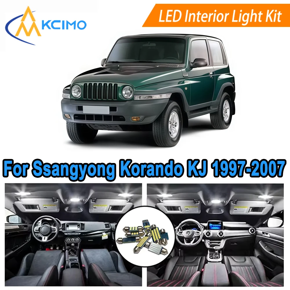 

Car Interior Lights Set For Ssangyong Korando KJ (1997-2007) Dome Map Door​Light Bulbs Kit Replacement Plug and Play​