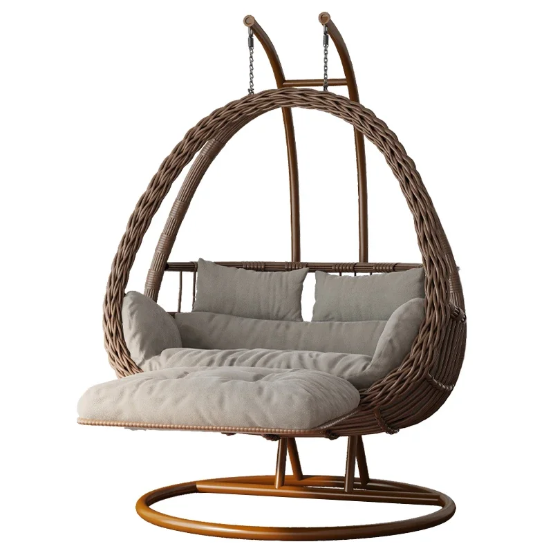 

Hanging basket rattan chair household cradle indoor balcony hanging chair outdoor courtyard hanging double swing lazy chair