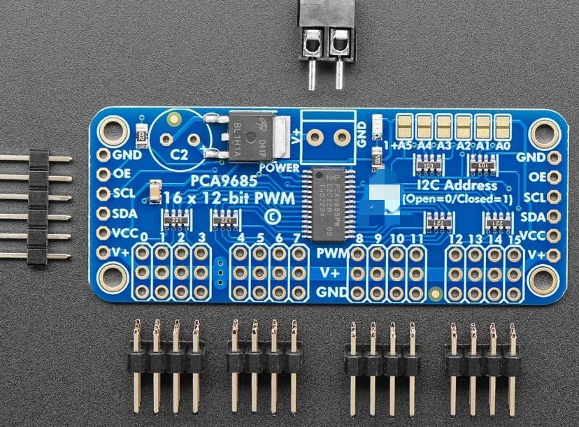 

815 PCA9685 16-канальный 12-битный ШИМ/серводрайвер — I2C