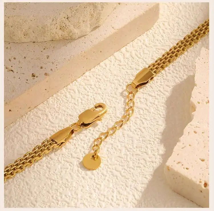 Eleganter Zirkonia-Armband für Damen, Schmetterlingskette, 18 Karat vergoldeter Edelstahl, Schmuck für Hochzeit, Verlobung – Detail 6
