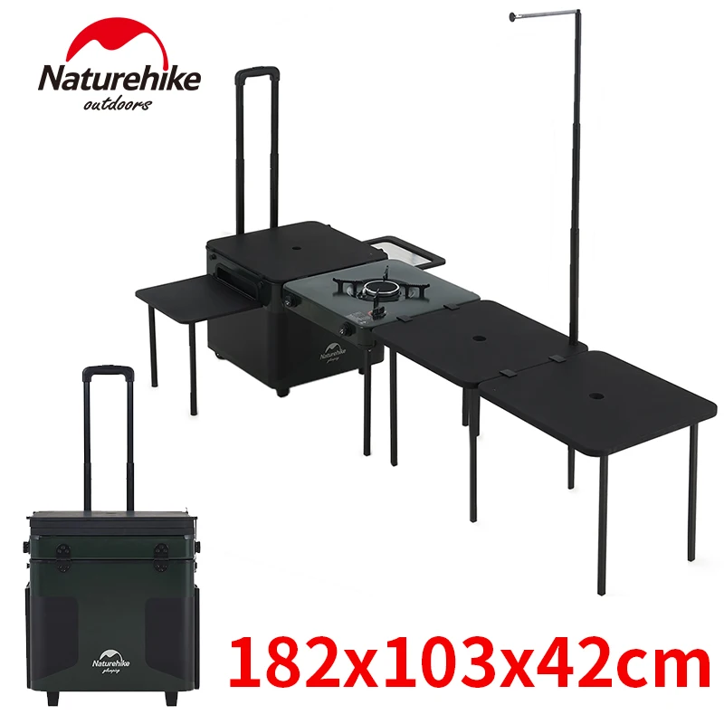 

Naturehike Folding Mobile Kitchen Box IGT Camping Gas Stove Burner Outdoor Supplies Table Board Portable High Power 3000W