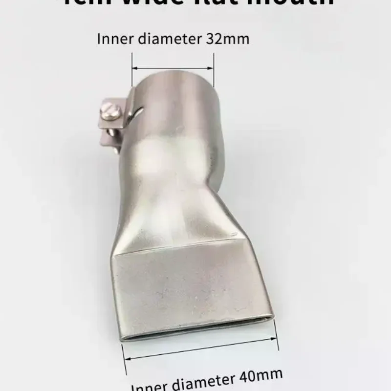 Welding Tool 40MM Flat Nozzle Stainless Steel Hot Air Nozzle for Flexible Plastic Joining Hardware Maintenance